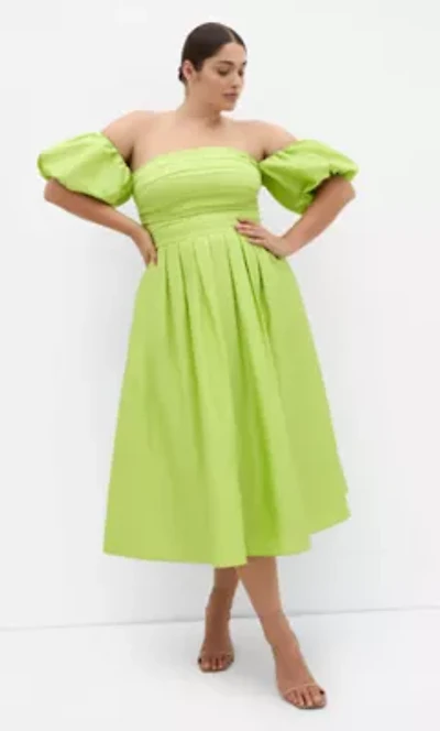 Rosalee Puff Sleeve Midi Dress