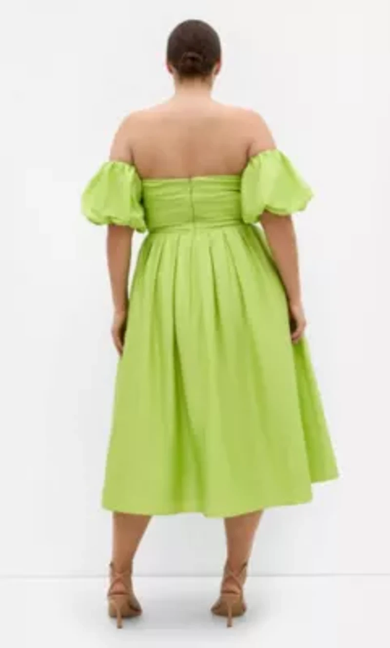 Rosalee Puff Sleeve Midi Dress