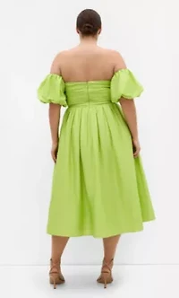 Rosalee Puff Sleeve Midi Dress