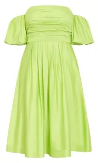 Rosalee Puff Sleeve Midi Dress