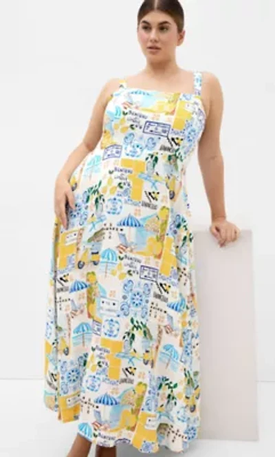Collins Amalfi Print Maxi Dress