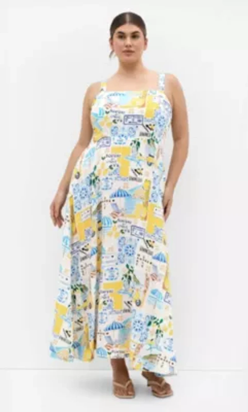 Collins Amalfi Print Maxi Dress