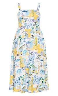 Collins Amalfi Print Maxi Dress