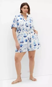 Elise Amalfi Print Playsuit