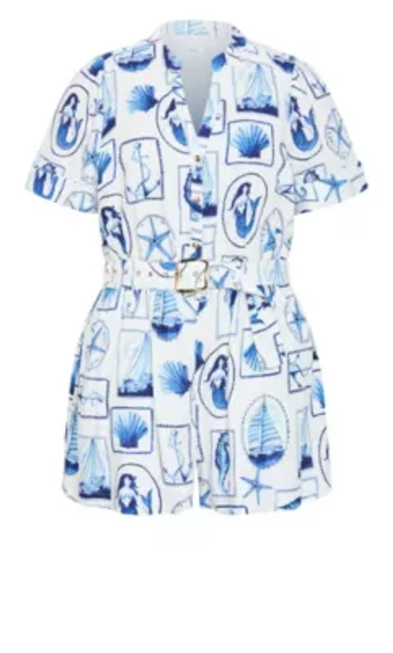 Elise Amalfi Print Playsuit