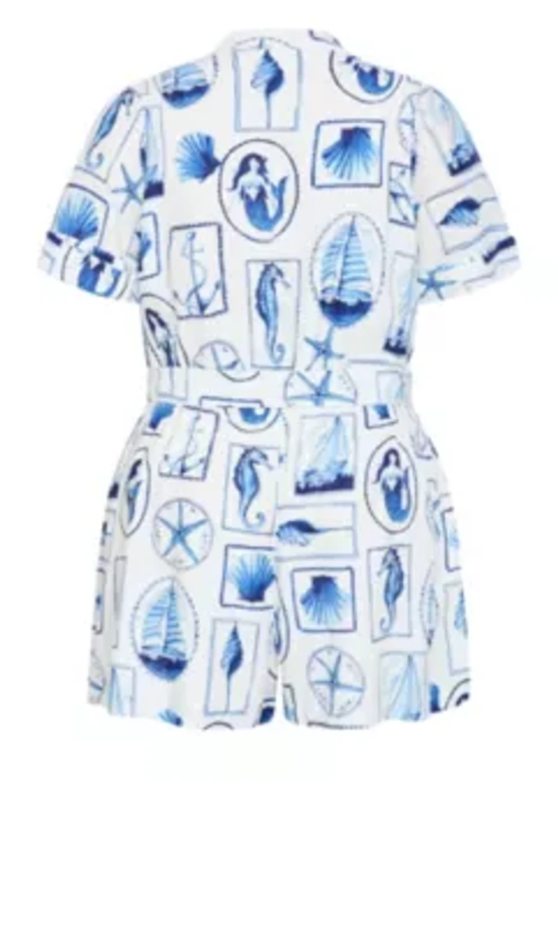 Elise Amalfi Print Playsuit