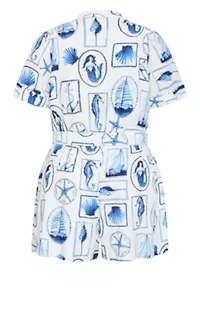 Elise Amalfi Print Playsuit