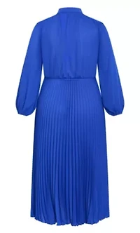 Halle Long Sleeve Pleat Dress