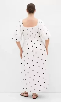 Nala Spot Print Twist Front Dress