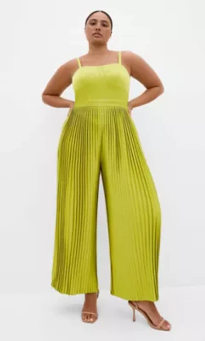 Palazzo Pleat Jumpsuit