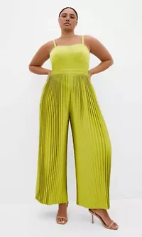 Palazzo Pleat Jumpsuit