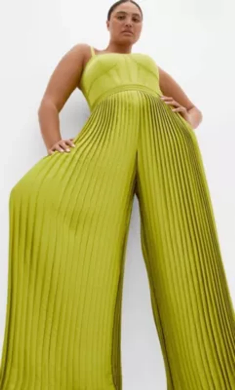 Palazzo Pleat Jumpsuit