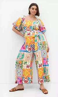 Positano Print Jumpsuit