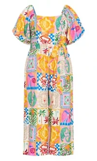 Positano Print Jumpsuit