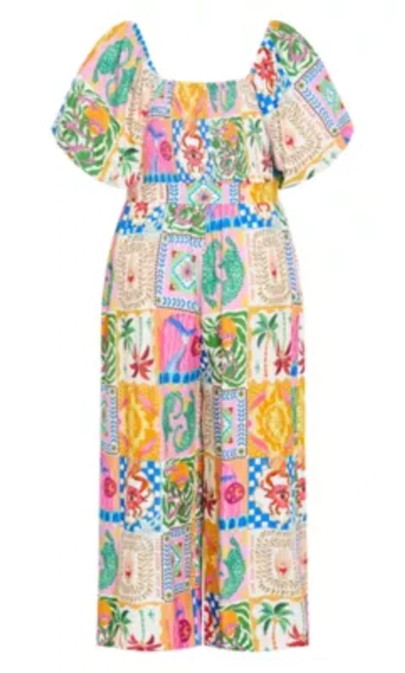 Positano Print Jumpsuit