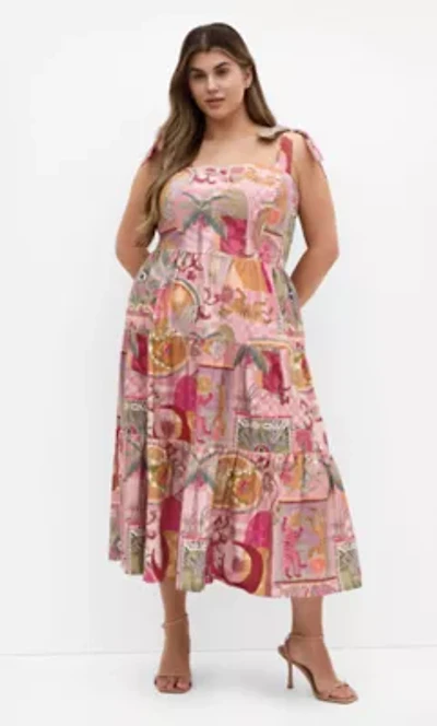 Elessia Print Midi Dress
