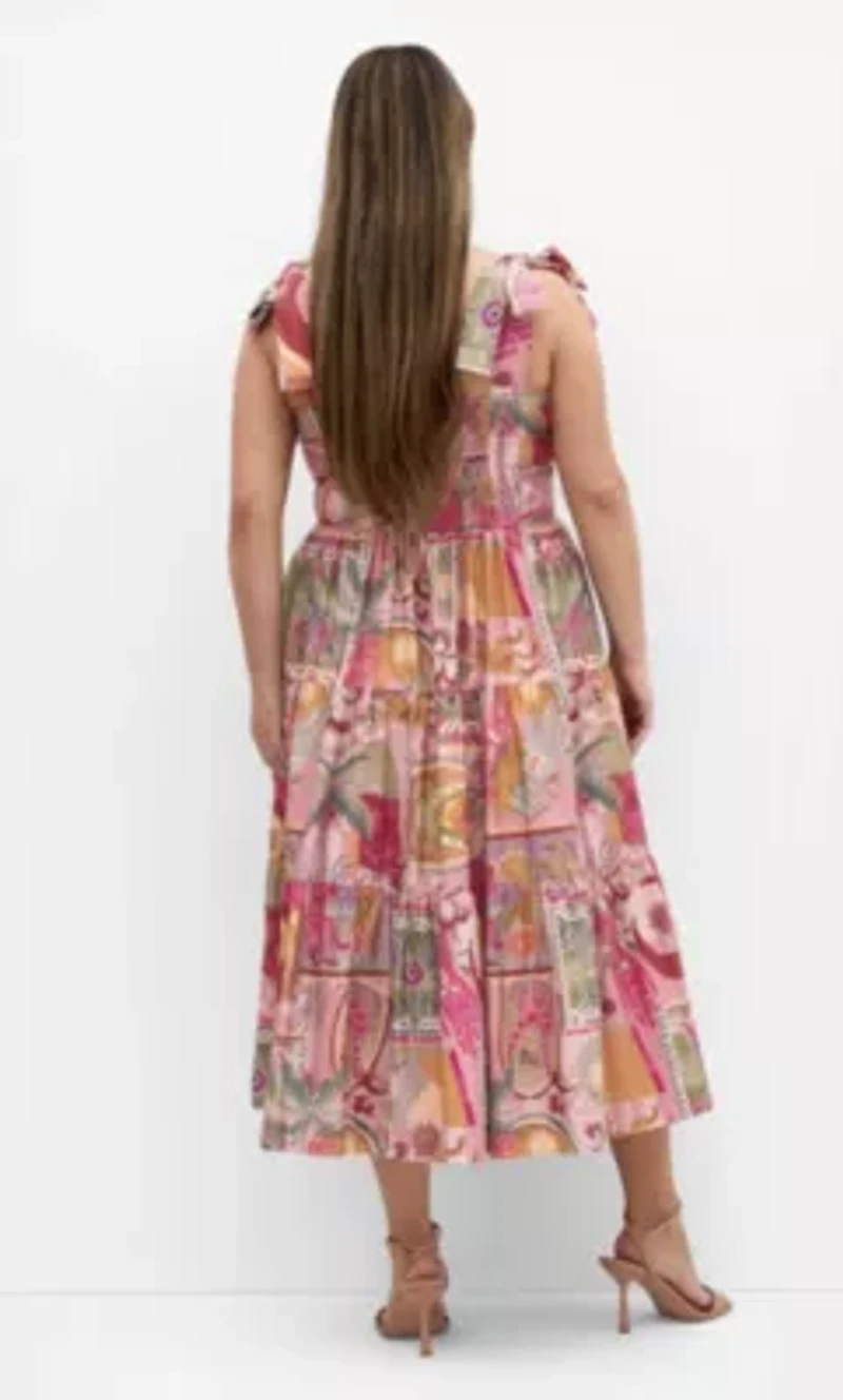 Elessia Print Midi Dress