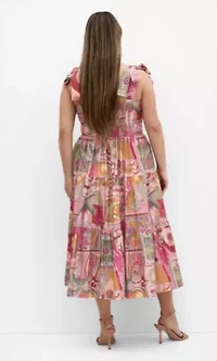 Elessia Print Midi Dress