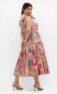 Elessia Print Midi Dress