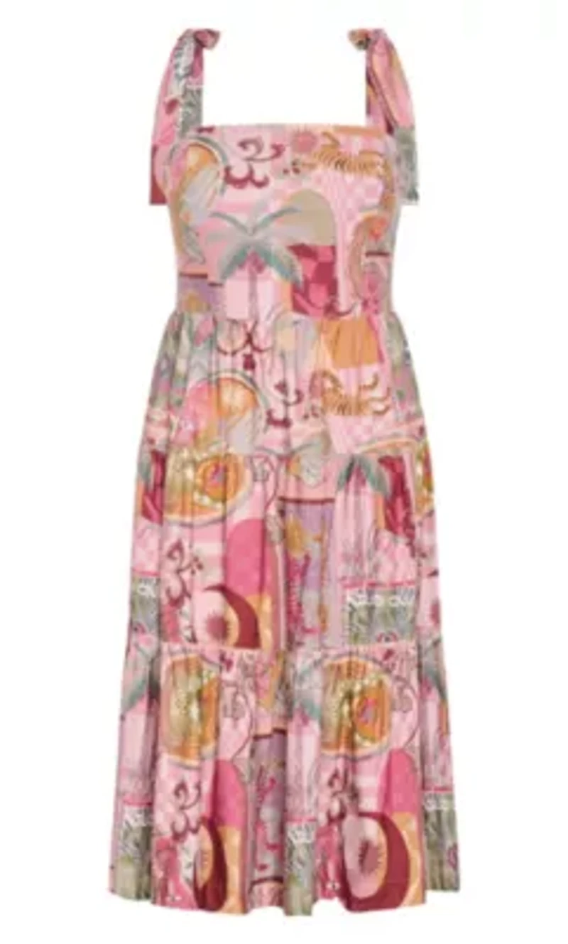 Elessia Print Midi Dress