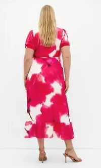 Bea Floral Wrap Midi Dress