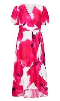 Bea Floral Wrap Midi Dress