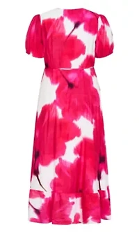Bea Floral Wrap Midi Dress