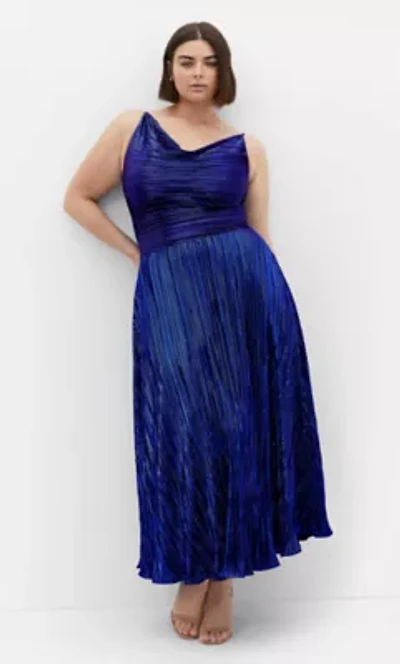 Kamila Cowl Neck Metallic Dress
