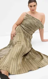 Kamila Cowl Neck Metallic Dress