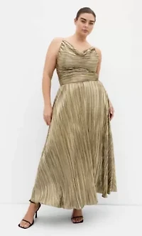 Kamila Cowl Neck Metallic Dress