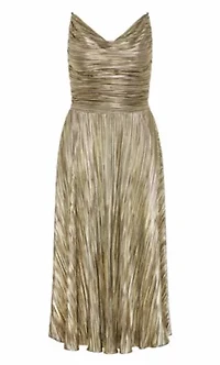 Kamila Cowl Neck Metallic Dress