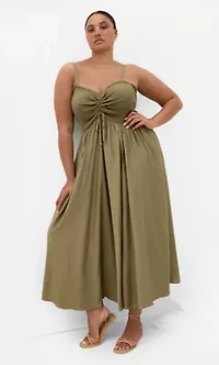 Maui Shirred Maxi Dress