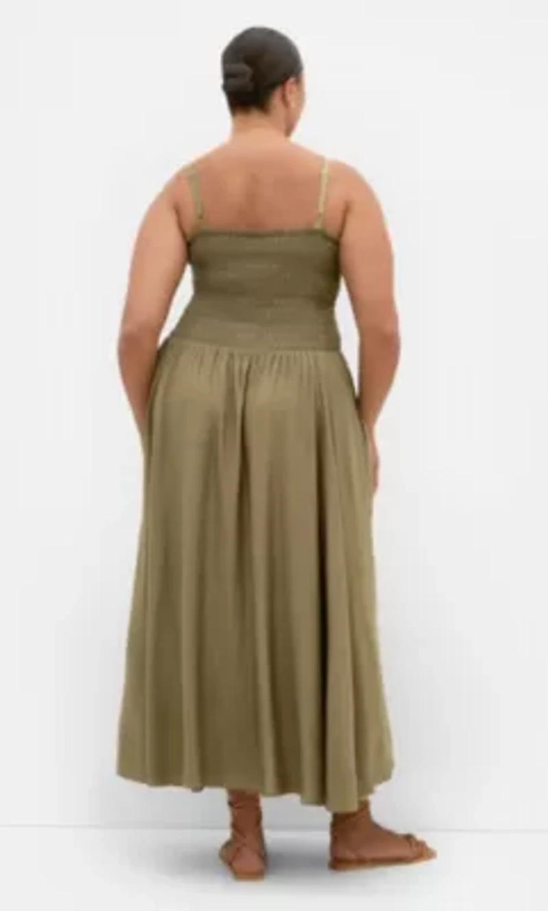 Maui Shirred Maxi Dress