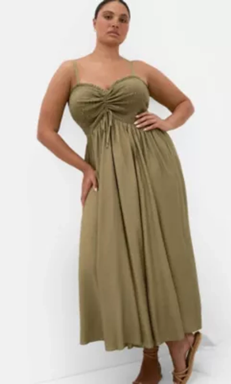 Maui Shirred Maxi Dress