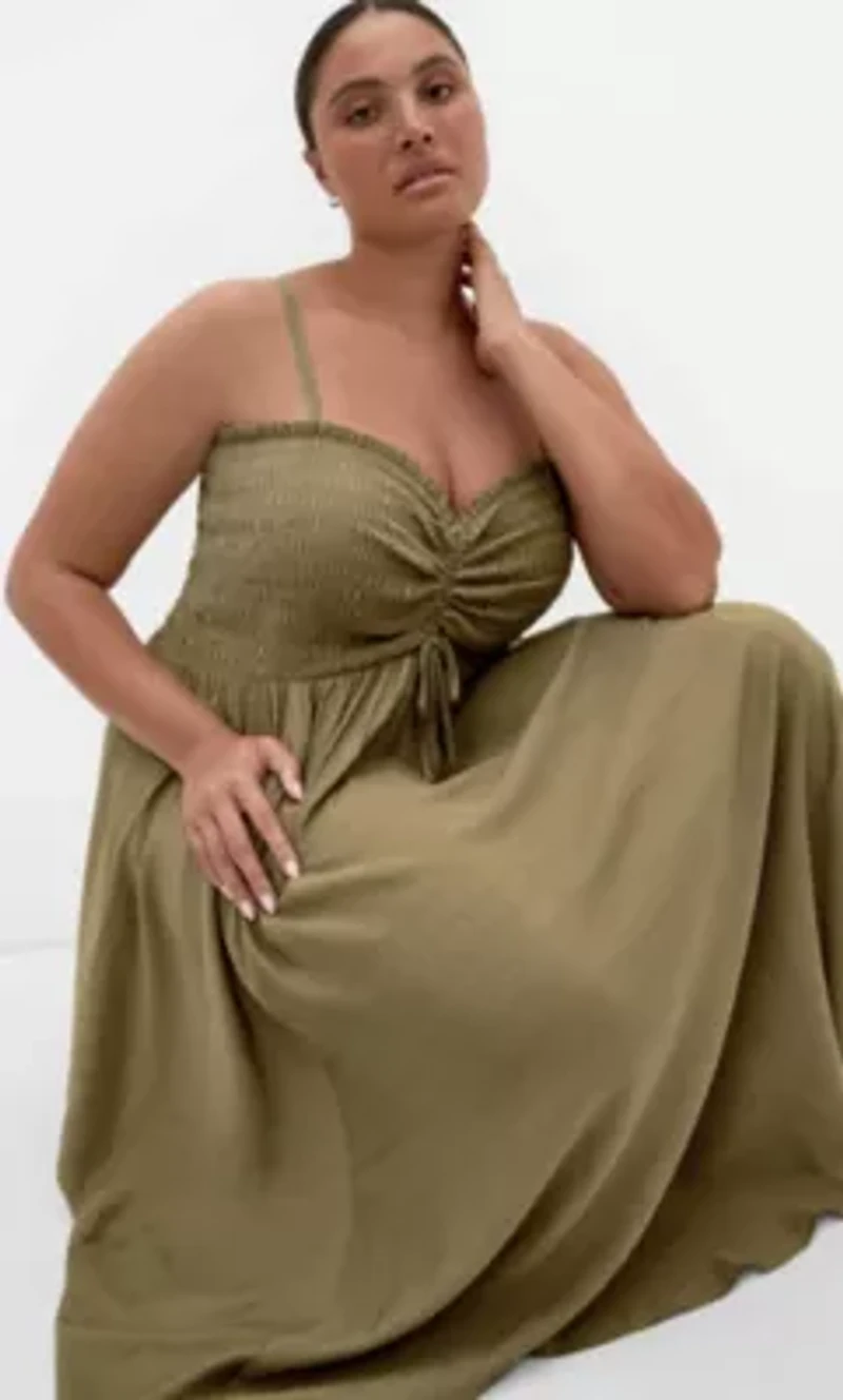 Maui Shirred Maxi Dress