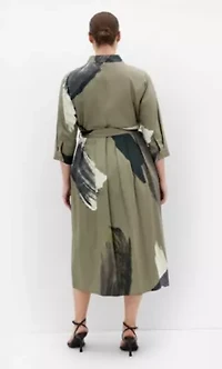 Angel Print Shirt Dress