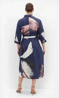 Angel Print Shirt Dress