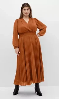 Finley Sheer Pleat Dress