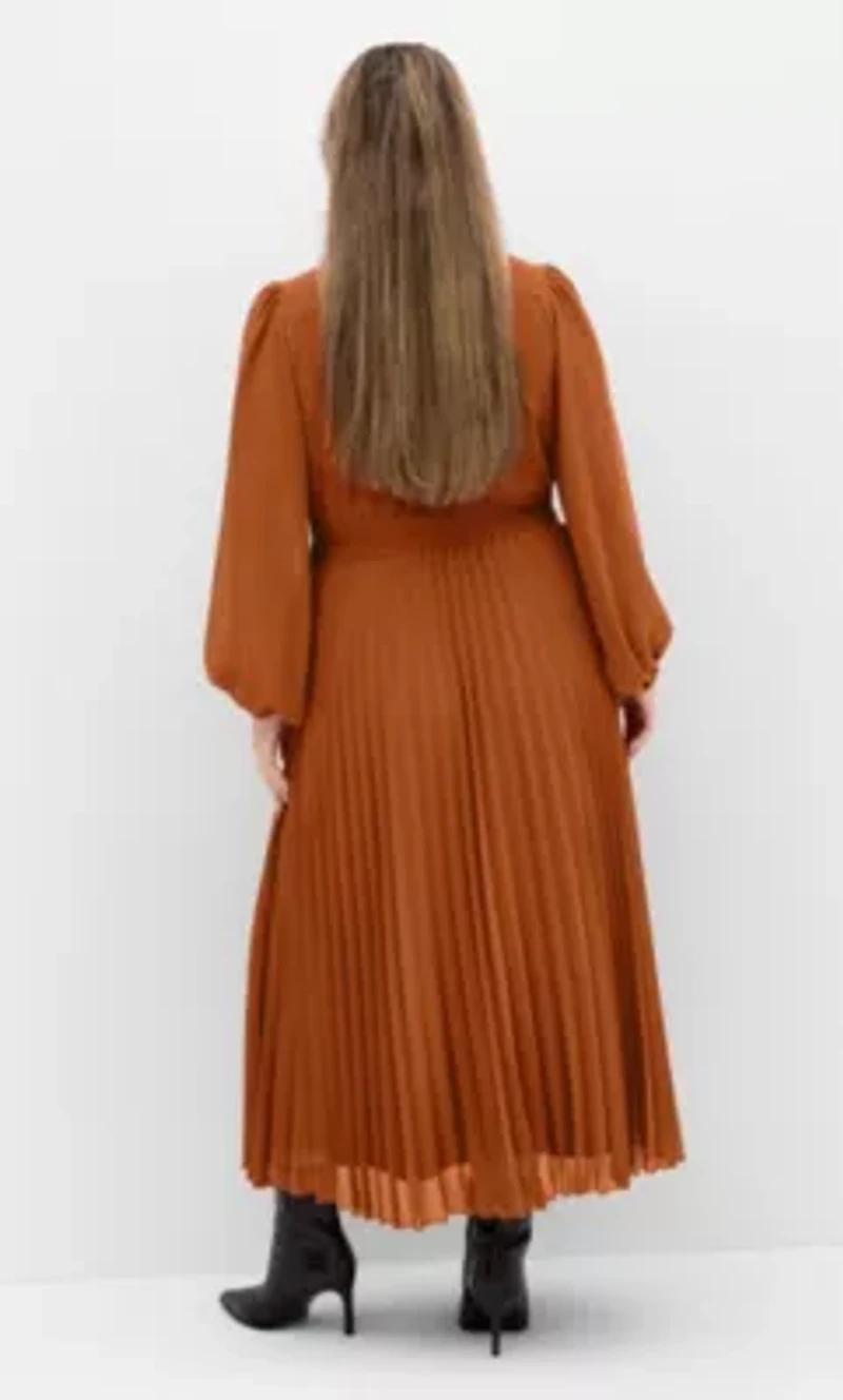 Finley Sheer Pleat Dress