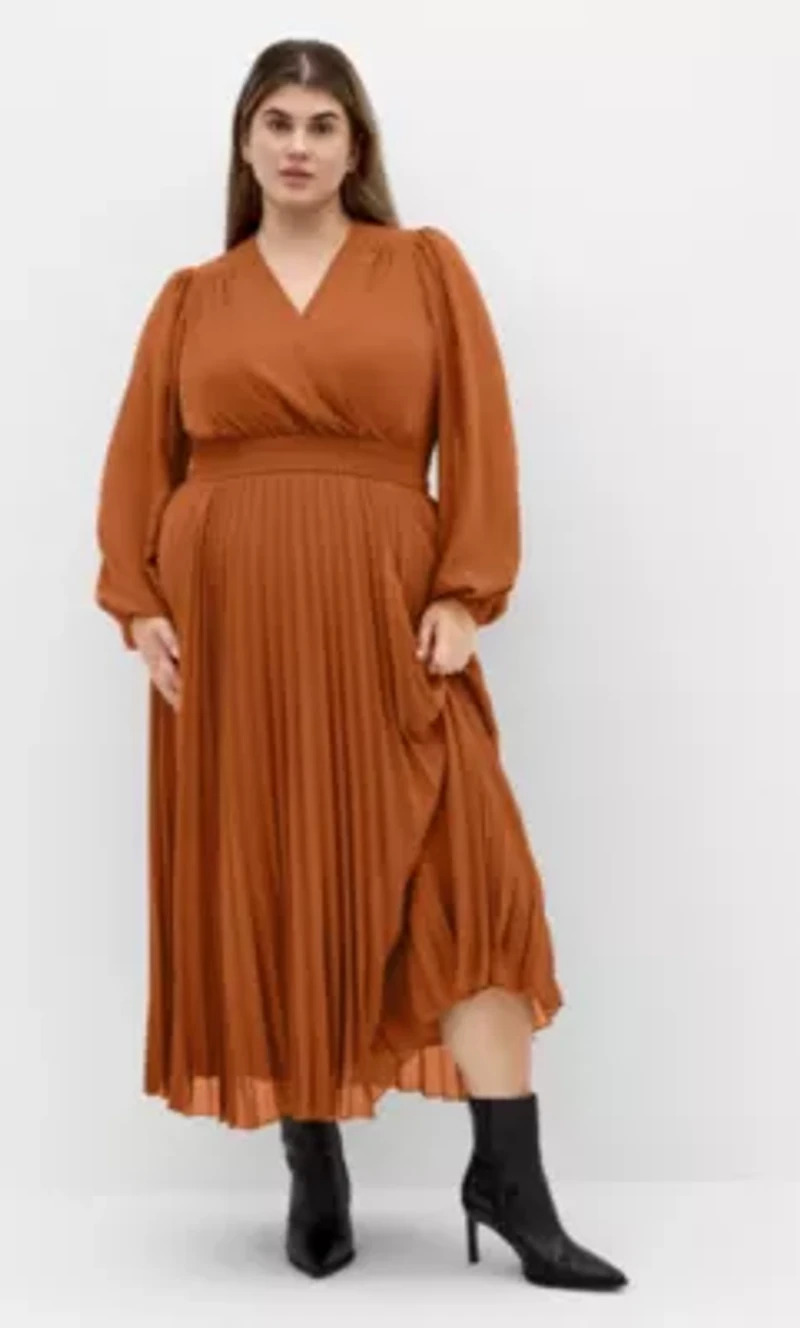 Finley Sheer Pleat Dress