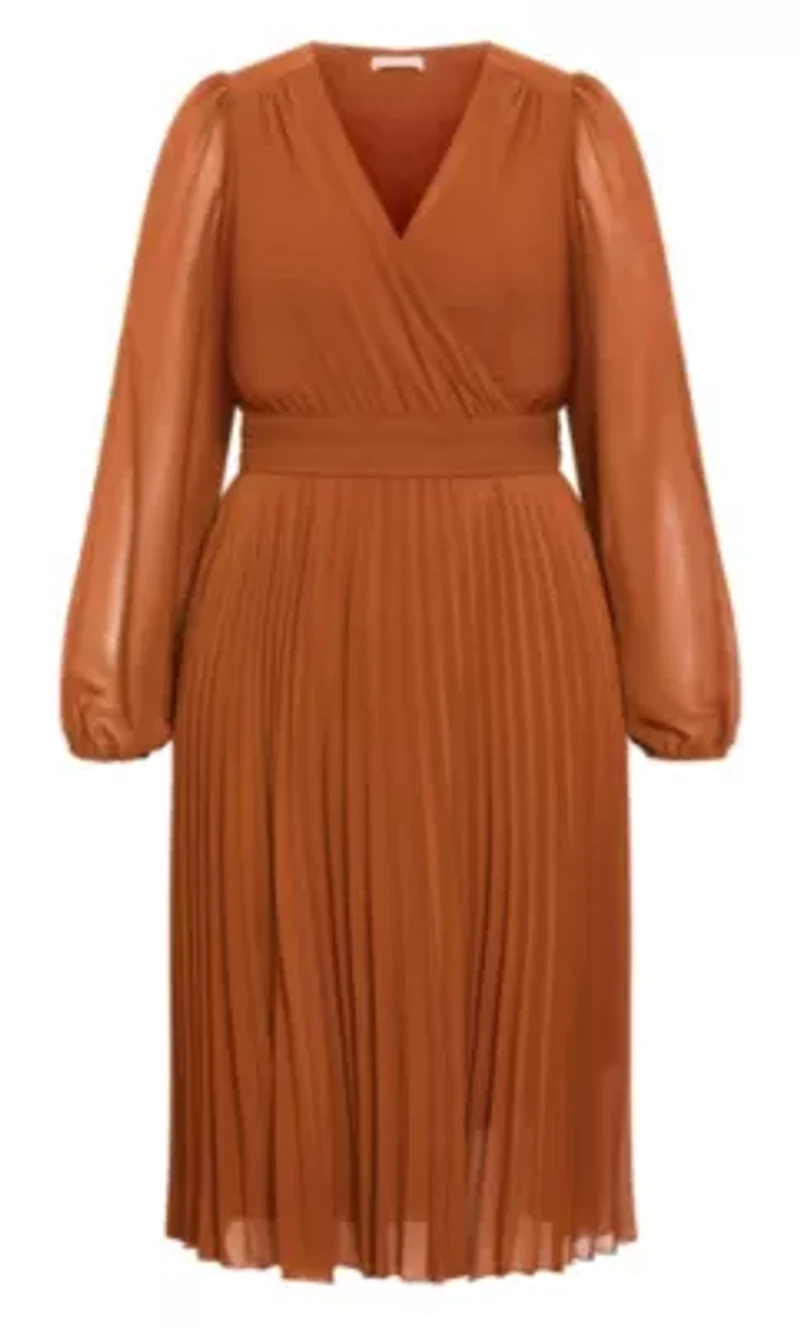 Finley Sheer Pleat Dress