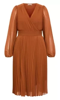 Finley Sheer Pleat Dress