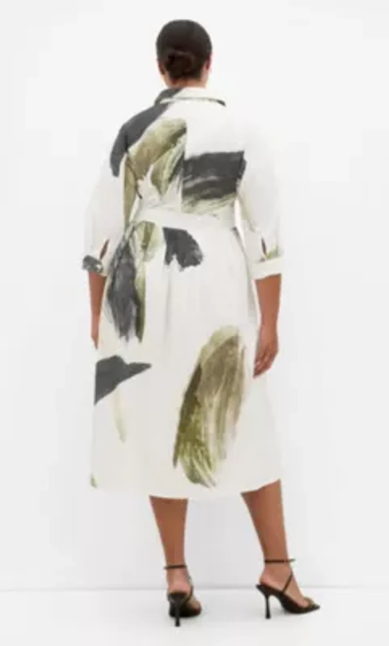 Angel Print Shirt Dress