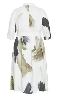 Angel Print Shirt Dress