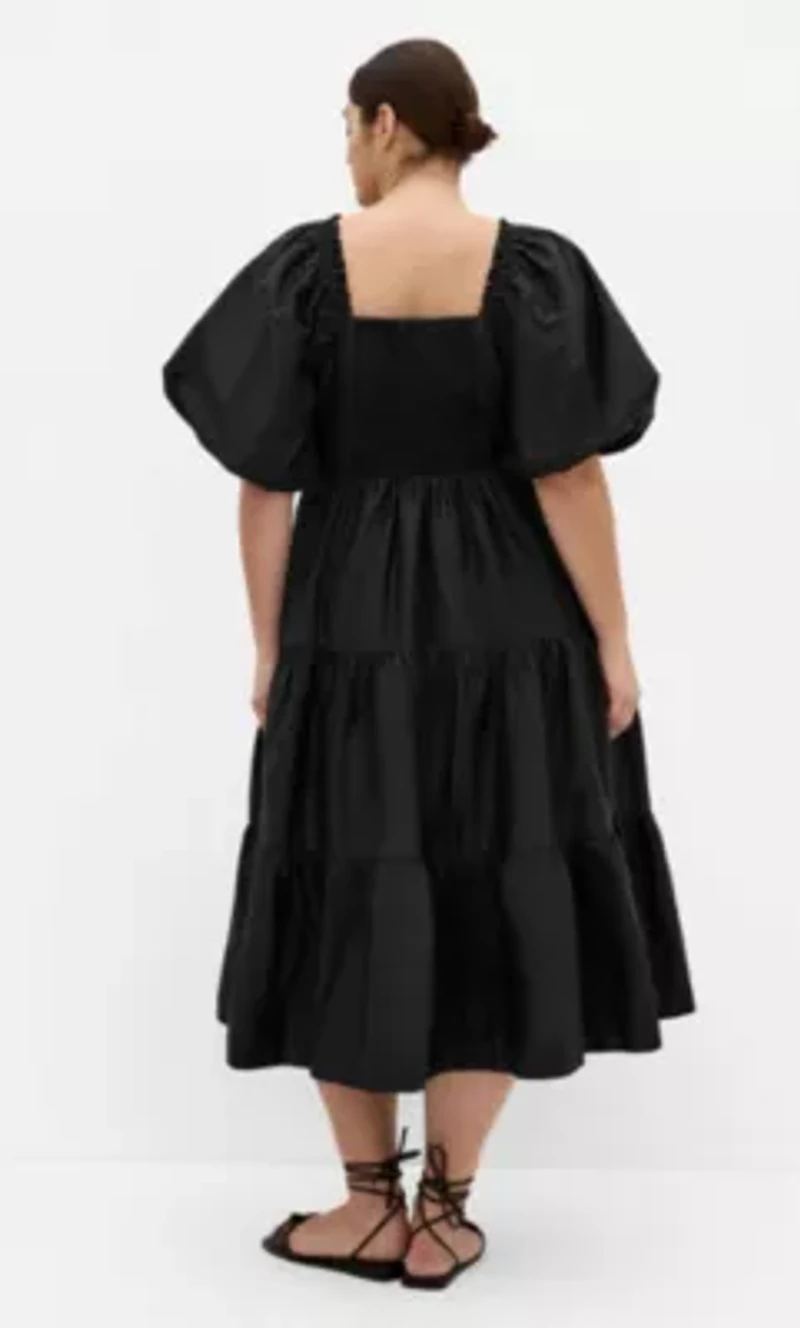 Fantasy Puff Sleeve Midi Dress