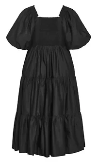 Fantasy Puff Sleeve Midi Dress