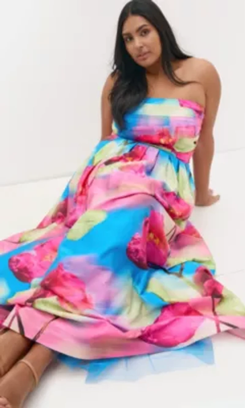 Rosalee Sleeveless Print Maxi Dress
