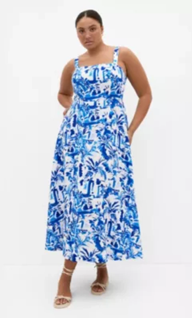 Collins Spot Print Maxi Dress