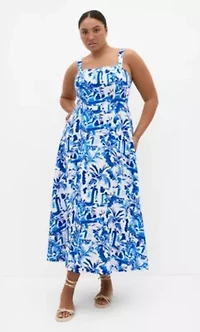 Collins Spot Print Maxi Dress