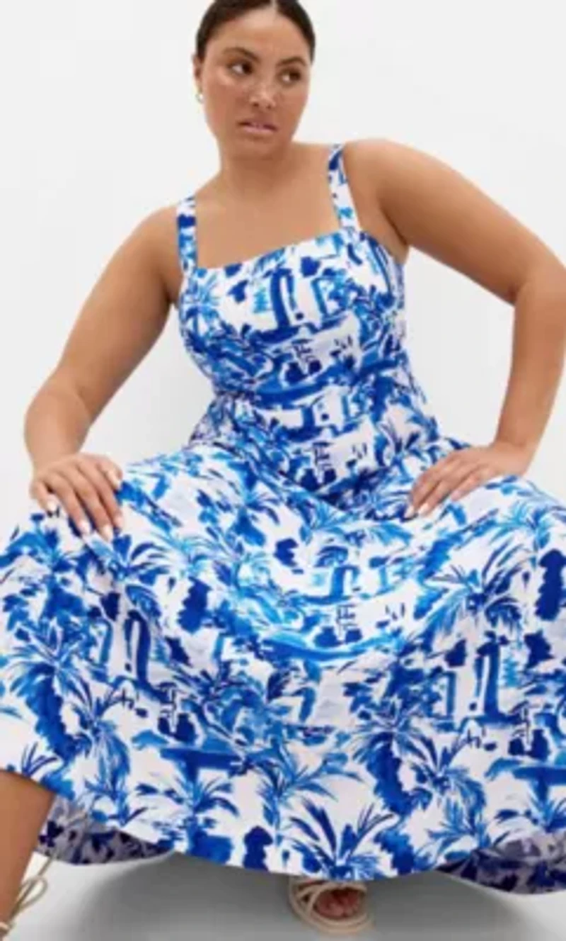 Collins Spot Print Maxi Dress